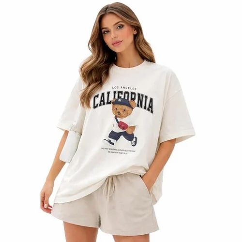 White Women's Oversized T Shirt