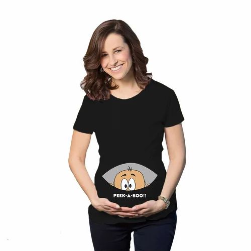 Printed T-Shirt for Women Mom to Be Half Sleeve T-Shirt Maternity Tshirt for Women-02
