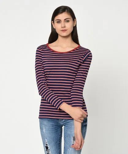 Striped Women T-Shirt