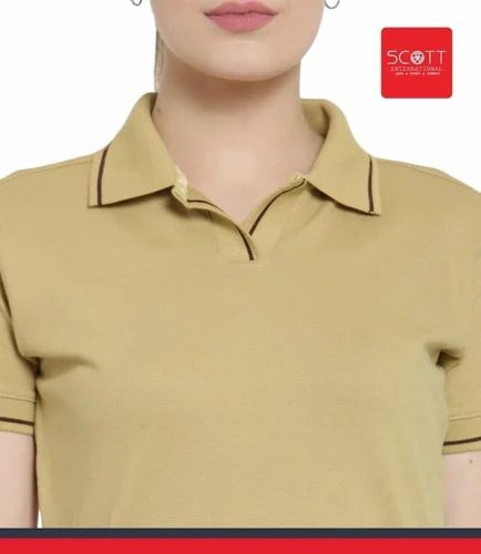 Casual Wear Half Sleeve SCOTT Female Polo T-Shirt