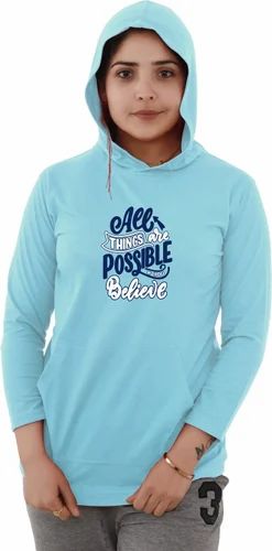 Casual Wear URBE Cotton Women Hoodie T Shirt