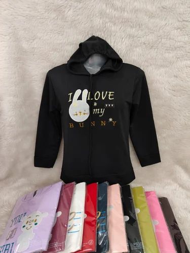 Formal Wear Ladies Black Hooded T Shirt