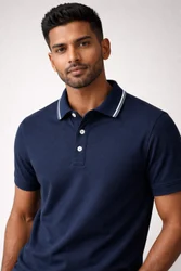Cotton Collar Neck Mens Collar T Shirt