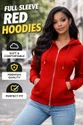Full Sleeve Black Women Zipper Hoodies
