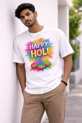 Holi Printed T Shirt