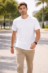 White Cotton T Shirt