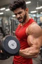 Nylon Black Gym Tank Top