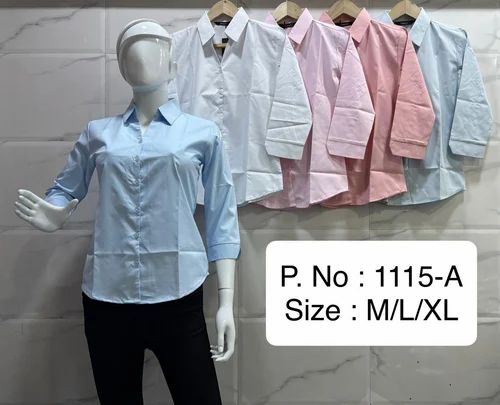 Ladies Formal Shirts, Cotton Lycra
