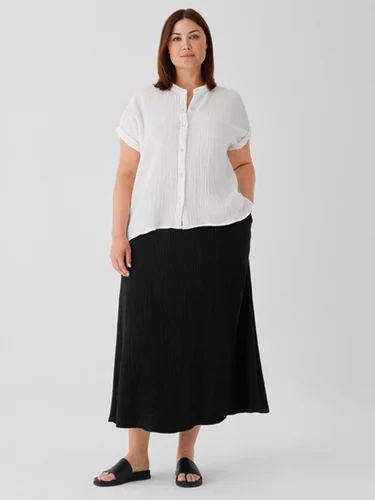 Plain White Organic Cotton Gauz Shirts, Semi-formal