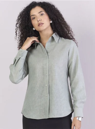Green Women Premium Semiformal Shirt