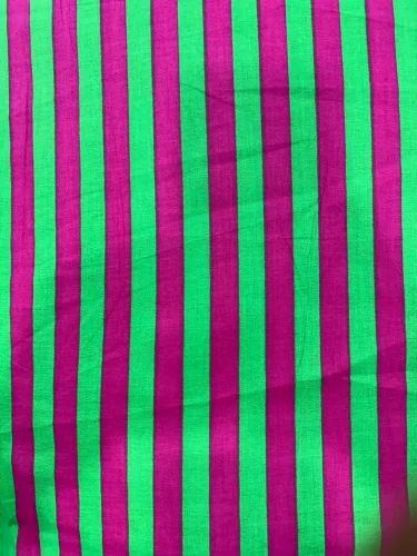 Screen Print Striped Printed Cotton Fabric