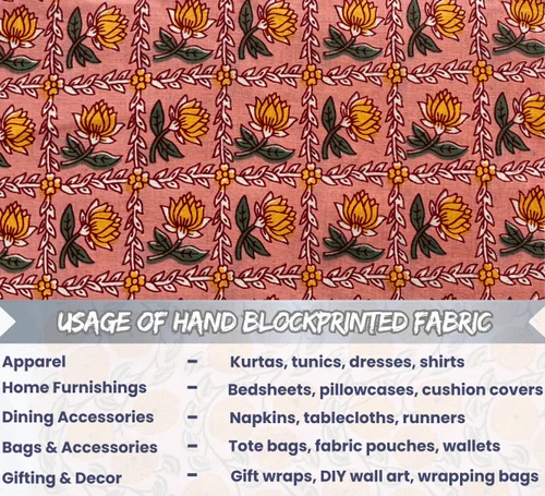 Screen Print Premium Printed Cotton Fabric for Dress Material Soft & Breathable