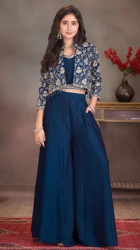 Cotton Women Palazzo Set, Embroidery