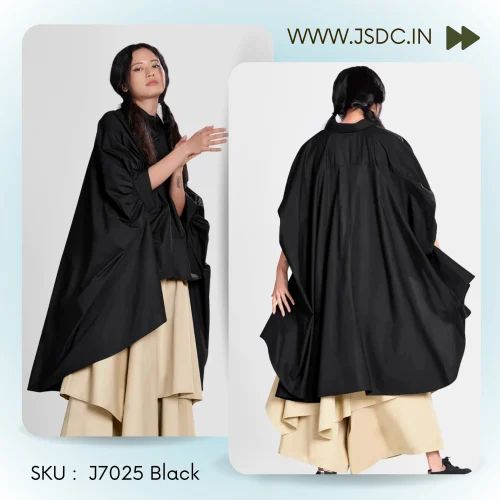 Celebrity Wear 100% Natural Poplin Cotton Fabric Women Shirt With Exaggerated Sleeves