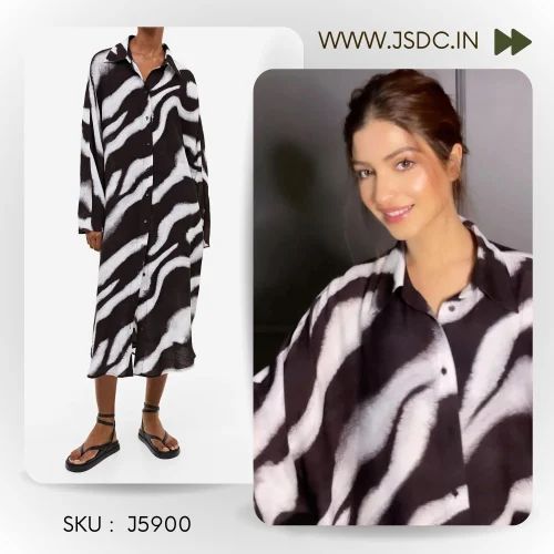 Long Midi Length Batwing Style Women Shirts