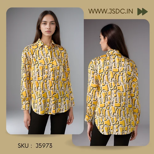 Premium Wear Animal Textured Printed Soft Silk Shirt