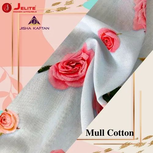 Mull Cotton Digital Printed Fabric