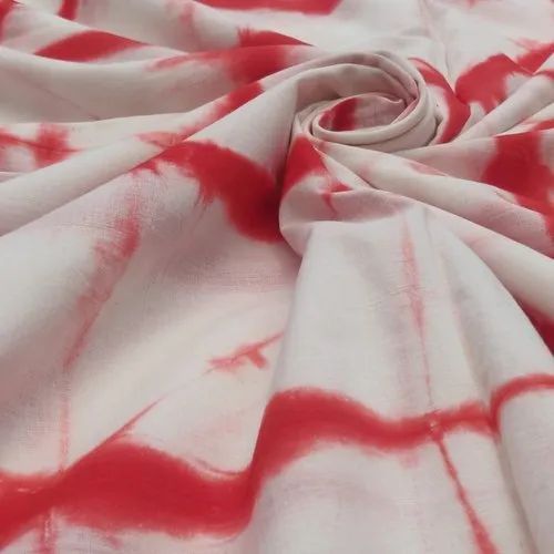 Red And White Tie Dye Fabric