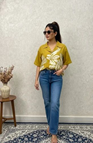 Ladies Shirts Printed, Cotton