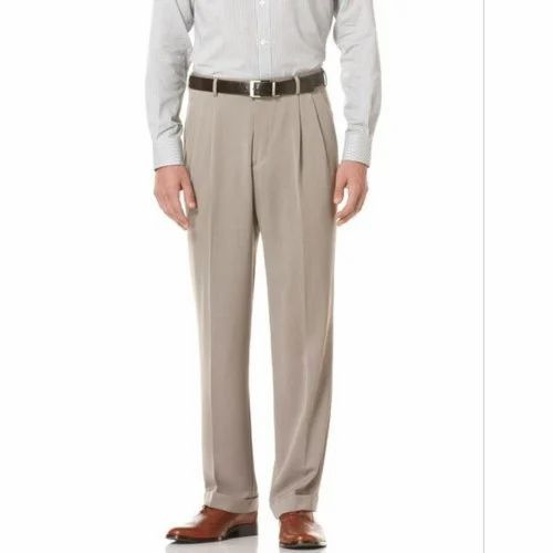 Plain Regular Fit Men Office Formal Pant, Machine wash