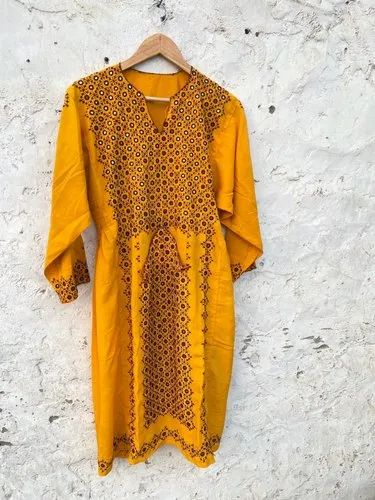 Multicolor Indian Antique Hand Balochi Ethnic Dress Banjara Embroidery