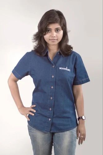 Formal Women Promotional Denim Shirt