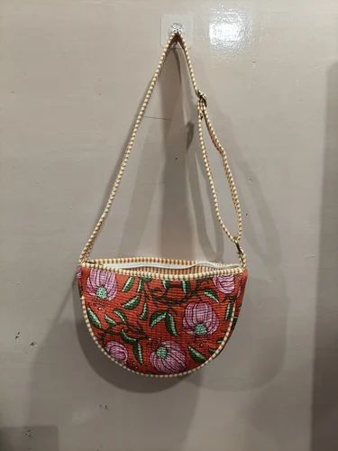 Floral Printed Cotton Crossbody Bag Ladies Designer Shoulder Bag