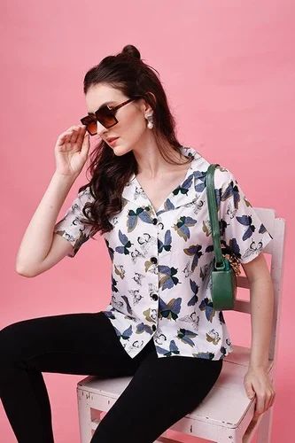 Printed Ladies Western Shirt, Size: S M L XL XXL, Formal