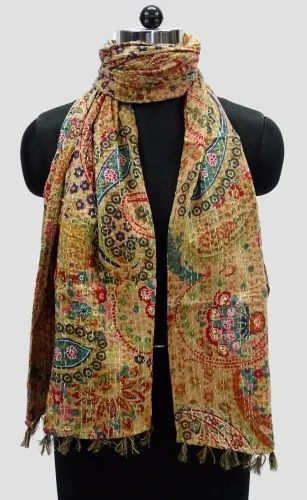 Cotton Kantha Scarf