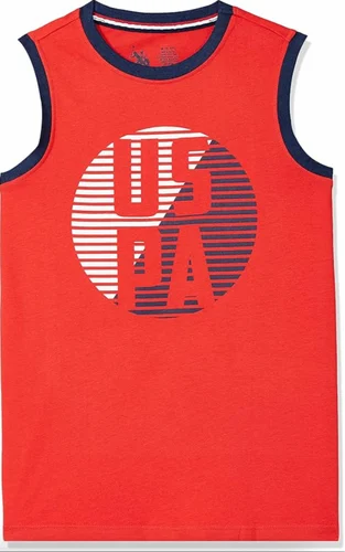 Printed Sleeveless Shirt For Boys, Cotton