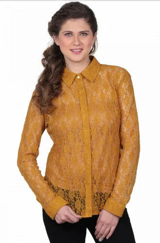 Mustard Yellow Lace Mustard Lace Shirt