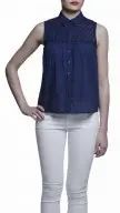 Sbuys- Lace Yoke Button Down Shirt