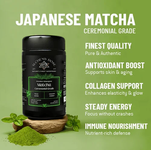 Alchemy Dose MATCHA CEREMONIAL GRADE ( JUST MATCHA ), Flavor: Unflavoured