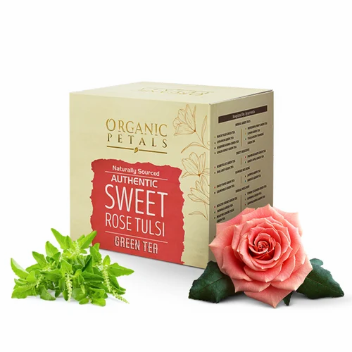 Sweet Rose Tulsi Green Tea, Leaves