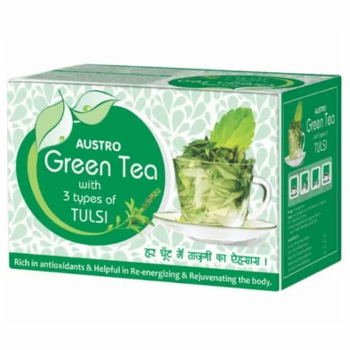 Austro Green Tea, Flavor: Tulsi, Packet