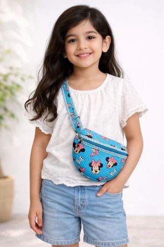 Blue Kids Printed Sling Bag