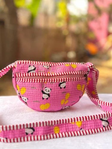 Pink Kids Printed Sling Bag