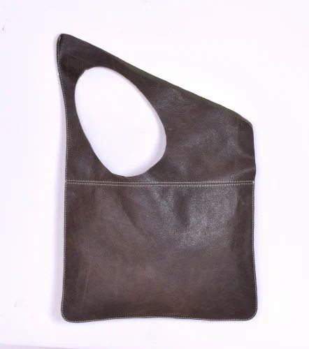 Brown Ladies Leather Handbags, For Shopping, Gender: Women