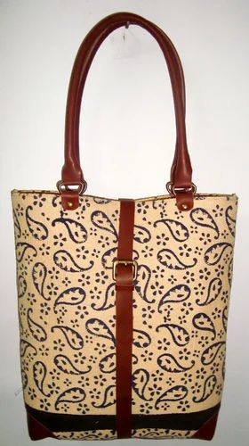 Cotton Shoulder Kilim Leather Bag, For Casual Wear