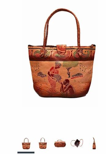 Big Dingi Leather Shanti Niketan Handbags