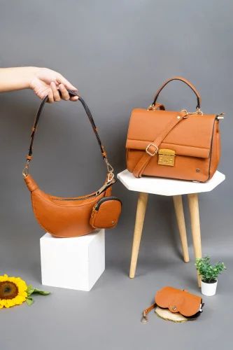 Hand Bag + Sling & Crecent Moon Bag-Eyeglass Case - Combo