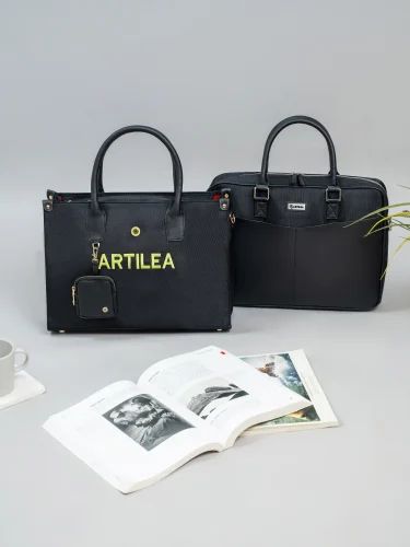Laptop Bag & Matty & PU Tote Bag - combo