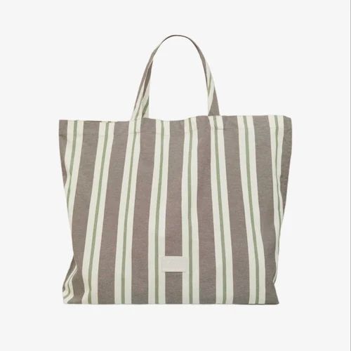 Multicolor Cotton Stripe Beach Bag