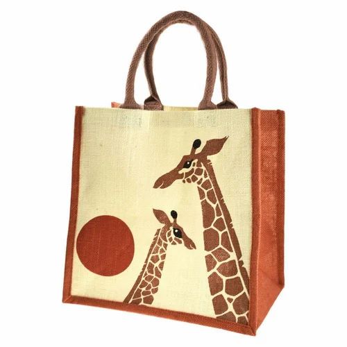 Multicolor Printed Jute Bag, Weight Capacity: 10 KG