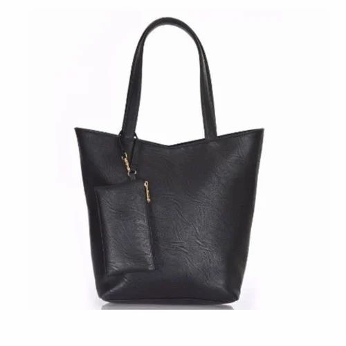 Azzraa Black Shoulder and Tote handbag With Mobile Pouch