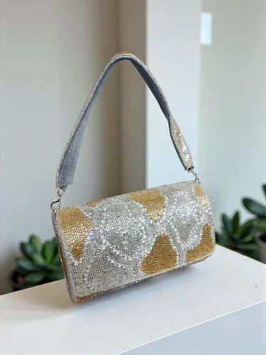 Embroidered Silk Flap Bag (Medium)