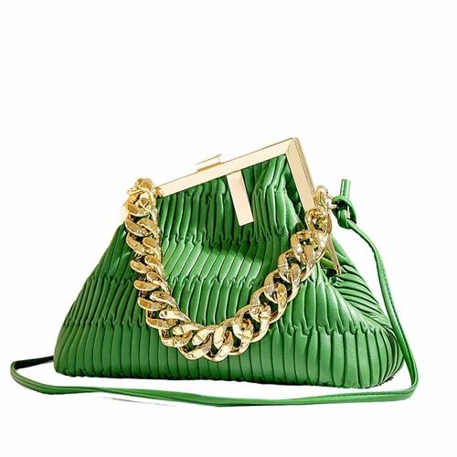 GREEN Faux Leather Women Handbags Shoulder Hobo Bag