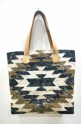 Multicolor Wool Jute Kilim Handbag