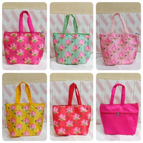 Promotional Bags Traditional Hand Bag Lotus Pichwai Print