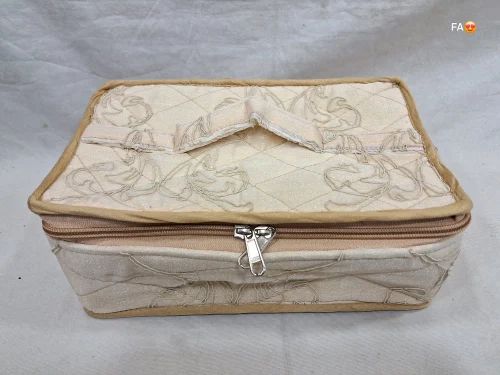 Cotton Multicolor Jewellery Organiser Pouch, For Personal, Zipper